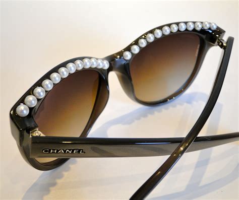 new chanel sunglasses with pearls|Chanel sunglasses women with pearl.